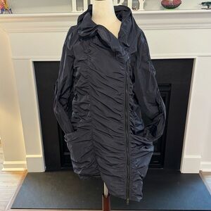 🖤 Sun Kim Avant-Garde Ruched Parachute Cocoon Coat | Made in USA | L